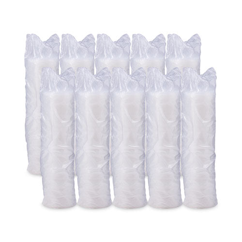 Lift N' Lock Plastic Hot Cup Lids, With Straw Slot, Fits 10 Oz To 14 Oz Hot Cups, Translucent, 100/sleeve, 10 Sleeves/carton