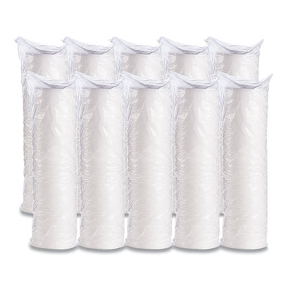 Plastic Lids For Foam Cups, Bowls And Containers, Vented, Fits 6 Oz To 14 Oz, White, 100/pack, 10 Packs/carton