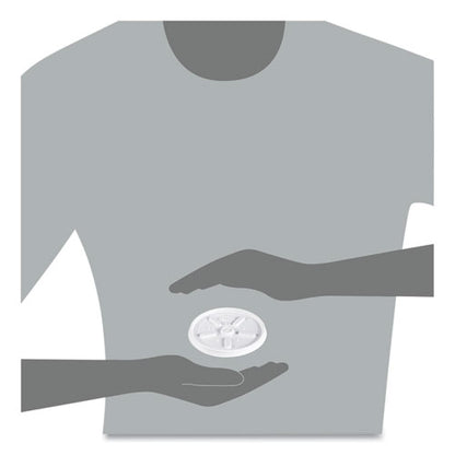 Plastic Lids For Foam Cups, Bowls And Containers, Vented, Fits 6 Oz To 14 Oz, White, 100/pack, 10 Packs/carton