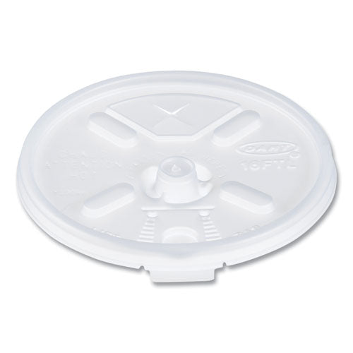 Lift N' Lock Plastic Hot Cup Lids With Straw Slot, Fits 12 Oz To 24 Oz Hot Cups, Plastic, Translucent, 100/pack, 10 Packs/ct