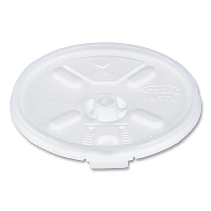 Lift N' Lock Plastic Hot Cup Lids With Straw Slot, Fits 12 Oz To 24 Oz Hot Cups, Plastic, Translucent, 100/pack, 10 Packs/ct