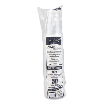 Conex Clearpro Plastic Cold Cups, 16 Oz, Clear, 50/pack, 20 Packs/carton