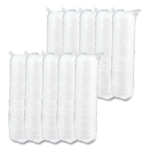 Optima Reclosable Lid, Fits 12 Oz To 24 Oz Hot Cups, Plastic, White, 100/pack, 10 Packs/carton
