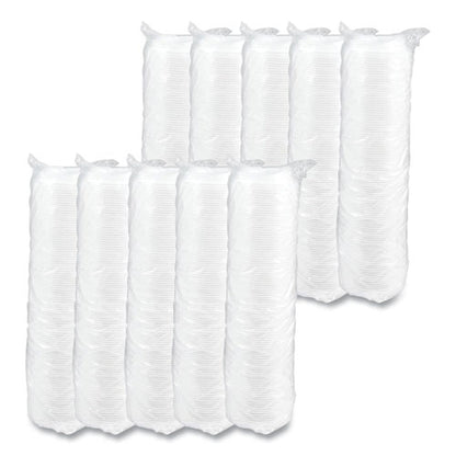 Optima Reclosable Lid, Fits 12 Oz To 24 Oz Hot Cups, Plastic, White, 100/pack, 10 Packs/carton