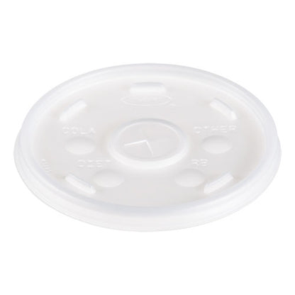 Plastic Lids, Straw-slot Lid, Fits 12 Oz To 24 Oz Hot/cold Foam Cups, Translucent, 100/pack, 10 Packs/carton
