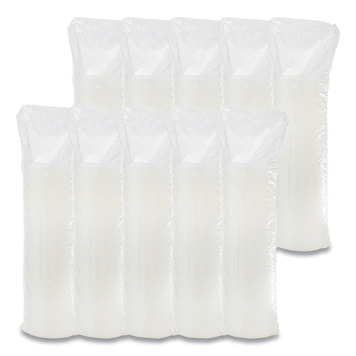 Plastic Lids, Straw-slot Lid, Fits 12 Oz To 24 Oz Hot/cold Foam Cups, Translucent, 100/pack, 10 Packs/carton