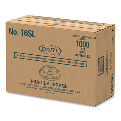 Plastic Lids, Straw-slot Lid, Fits 12 Oz To 24 Oz Hot/cold Foam Cups, Translucent, 100/pack, 10 Packs/carton