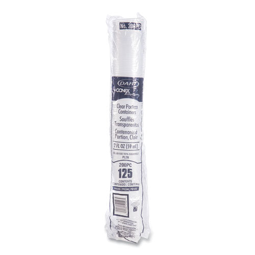 Conex Complements Portion/medicine Cups, 2 Oz, Plastic, Clear, 125/bag, 20 Bags/carton