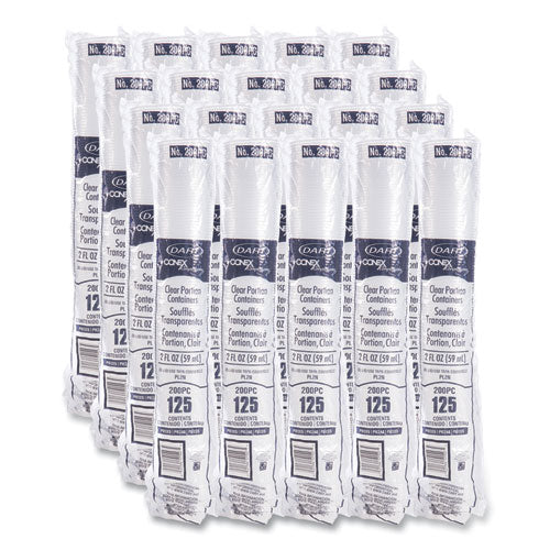 Conex Complements Portion/medicine Cups, 2 Oz, Plastic, Clear, 125/bag, 20 Bags/carton