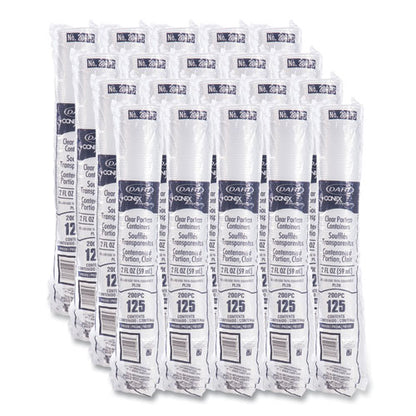 Conex Complements Portion/medicine Cups, 2 Oz, Plastic, Clear, 125/bag, 20 Bags/carton