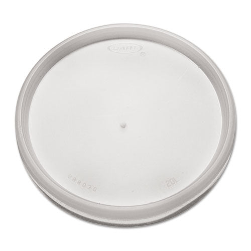 Plastic Lids For Foam Cups, Bowls And Containers, Flat, Vented, Fits 6 Oz To 32 Oz, Translucent, 100/pack, 10 Packs/carton