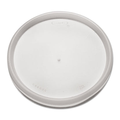 Plastic Lids For Foam Cups, Bowls And Containers, Flat, Vented, Fits 6 Oz To 32 Oz, Translucent, 100/pack, 10 Packs/carton
