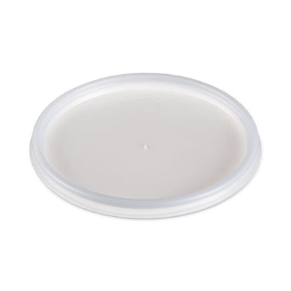 Plastic Lids For Foam Cups, Bowls And Containers, Flat, Vented, Fits 6 Oz To 32 Oz, Translucent, 100/pack, 10 Packs/carton