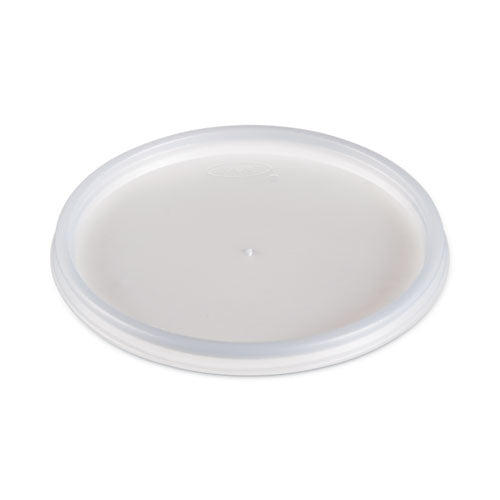 Plastic Lids For Foam Cups, Bowls And Containers, Flat, Vented, Fits 6 Oz To 32 Oz, Translucent, 100/pack, 10 Packs/carton