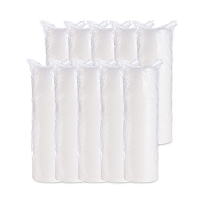 Plastic Lids For Foam Cups, Bowls And Containers, Flat, Vented, Fits 6 Oz To 32 Oz, Translucent, 100/pack, 10 Packs/carton