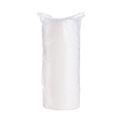 Plastic Lids For Foam Cups, Bowls And Containers, Flat, Vented, Fits 6 Oz To 32 Oz, Translucent, 100/pack, 10 Packs/carton