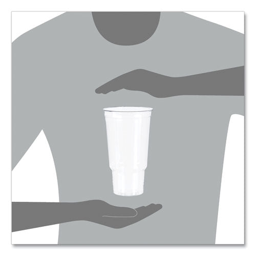 Ultra Clear Pedestal Pet Cups, 32 Oz, Plastic, Clear, 25/bag, 20 Bags/carton