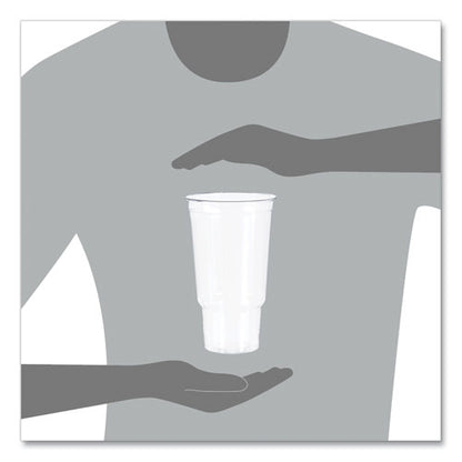 Ultra Clear Pedestal Pet Cups, 32 Oz, Plastic, Clear, 25/bag, 20 Bags/carton