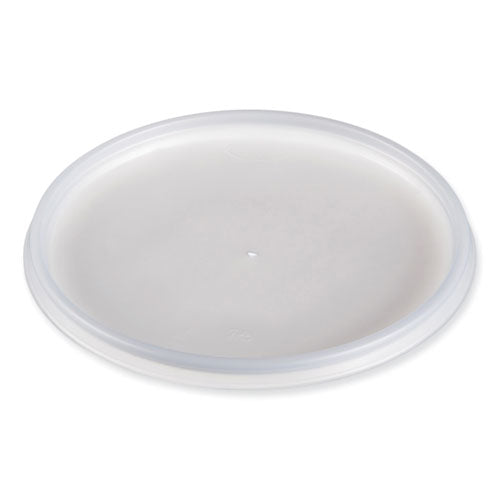 Plastic Lids For Foam Cups, Bowls And Containers, Vented, Fits 12 Oz To 60 Oz, Translucent, 100/pack, 10 Packs/carton