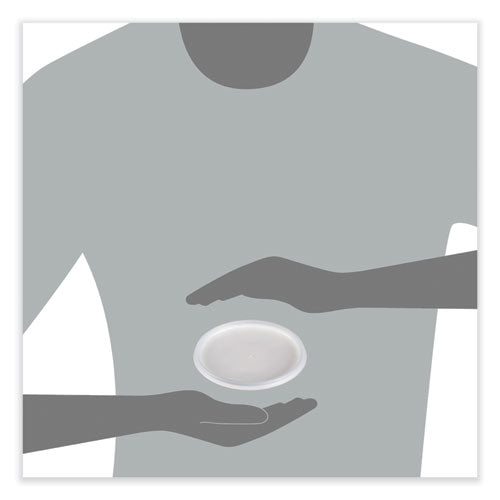 Plastic Lids For Foam Cups, Bowls And Containers, Vented, Fits 12 Oz To 60 Oz, Translucent, 100/pack, 10 Packs/carton