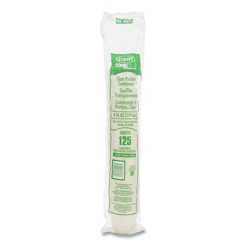 Conex Complements Portion/medicine Cups, 4 Oz, Plastic, Clear, 125/bag, 20 Bags/carton