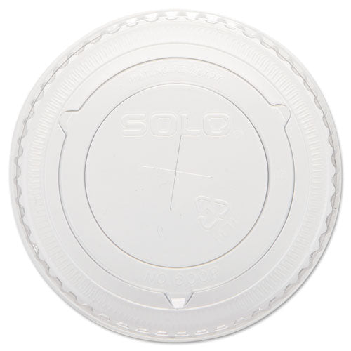 Straw-slot Cold Cup Lids, Fits 10 Oz Cold Cups, Plastic, Clear, 100/pack, 25 Packs/carton