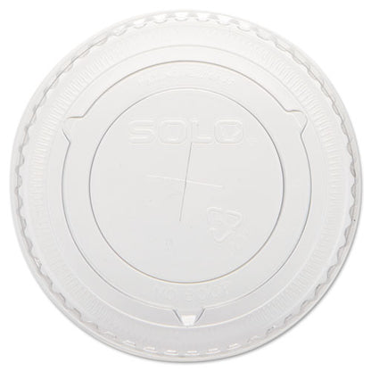 Straw-slot Cold Cup Lids, Fits 10 Oz Cold Cups, Plastic, Clear, 100/pack, 25 Packs/carton