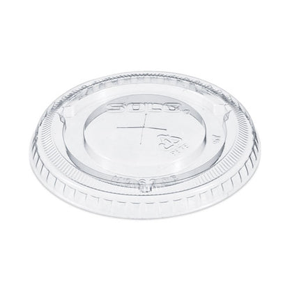 Straw-slot Cold Cup Lids, Fits 10 Oz Cold Cups, Plastic, Clear, 100/pack, 25 Packs/carton