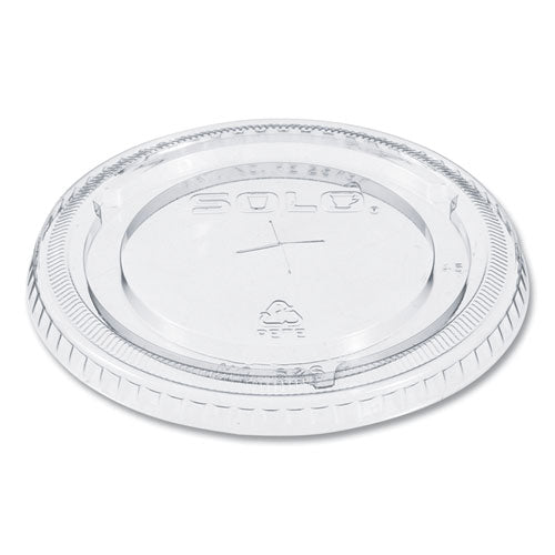 Pete Flat Straw-slot Cold Cup Lids, Fits 16 Oz To 24 Oz Cold Cups, Plastic, Clear, 100/pack, 10 Packs/carton