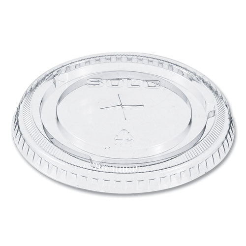 Straw-slot Cold Cup Lids, Fits 9 Oz To 20 Oz Cold Cups, Plastic, Clear, 100/sleeve, 10 Sleeves/carton