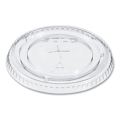 Straw-slot Cold Cup Lids, Fits 9 Oz To 20 Oz Cold Cups, Plastic, Clear, 100/sleeve, 10 Sleeves/carton