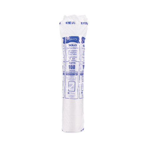Straw-slot Cold Cup Lids, Fits 9 Oz To 20 Oz Cold Cups, Plastic, Clear, 100/pack