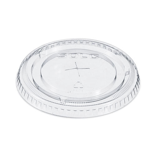 Straw-slot Cold Cup Lids, Fits 9 Oz To 20 Oz Cold Cups, Plastic, Clear, 100/pack