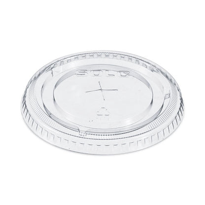 Straw-slot Cold Cup Lids, Fits 9 Oz To 20 Oz Cold Cups, Plastic, Clear, 100/pack