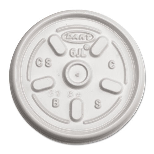 Plastic Lids For Foam Containers, Vented, Fits 3.5 Oz To 6 Oz, White, 100/pack, 10 Packs/carton