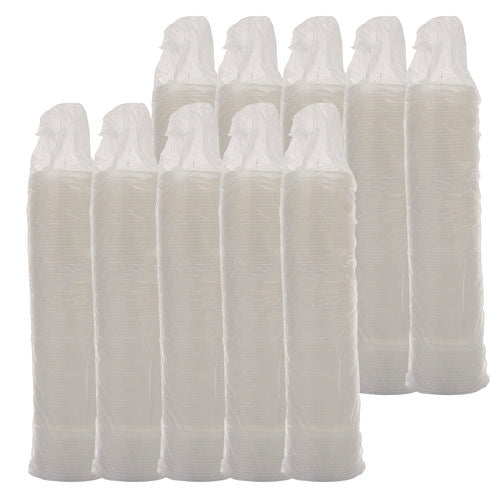 Non-vented Cup Lids, Fits 6 Oz Hot Cups/2 Oz To 4 Oz Food Containers, Plastic, Translucent, 1,000/carton