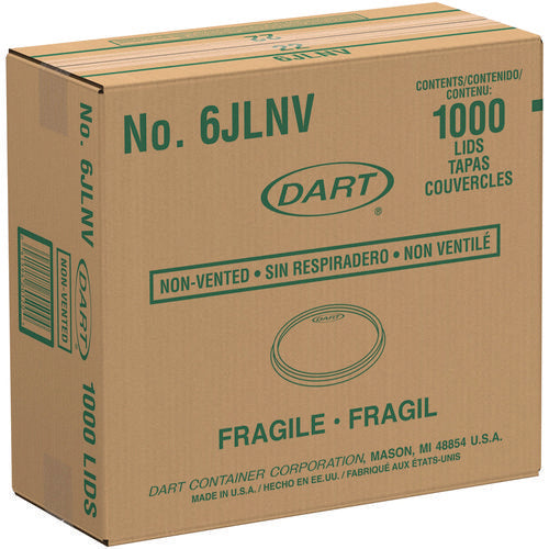 Non-vented Cup Lids, Fits 6 Oz Hot Cups/2 Oz To 4 Oz Food Containers, Plastic, Translucent, 1,000/carton