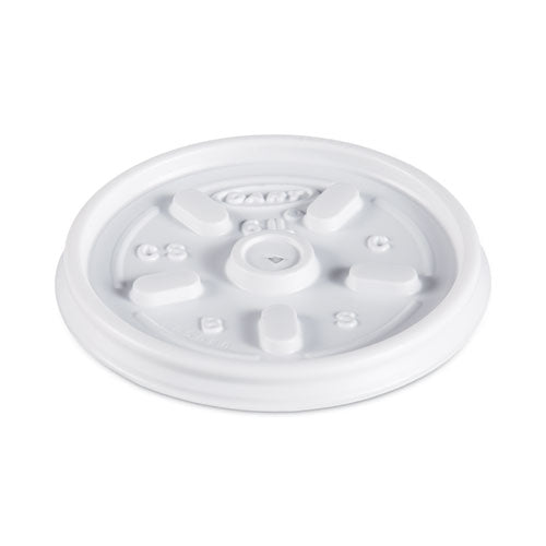 Plastic Lids For Foam Containers, Vented, Fits 3.5 Oz To 6 Oz, White, 100/pack, 10 Packs/carton