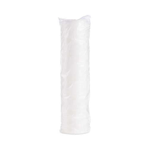 Plastic Lids For Foam Containers, Vented, Fits 3.5 Oz To 6 Oz, White, 100/pack, 10 Packs/carton