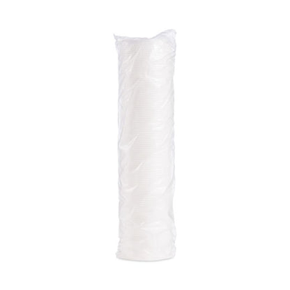 Plastic Lids For Foam Containers, Vented, Fits 3.5 Oz To 6 Oz, White, 100/pack, 10 Packs/carton