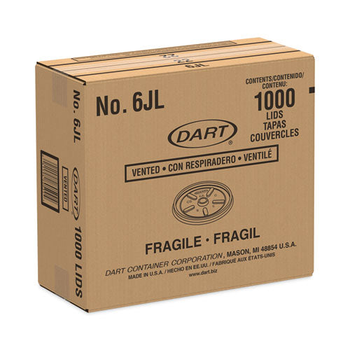 Plastic Lids For Foam Containers, Vented, Fits 3.5 Oz To 6 Oz, White, 100/pack, 10 Packs/carton