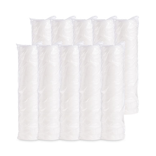 Plastic Lids For Foam Containers, Vented, Fits 3.5 Oz To 6 Oz, White, 100/pack, 10 Packs/carton