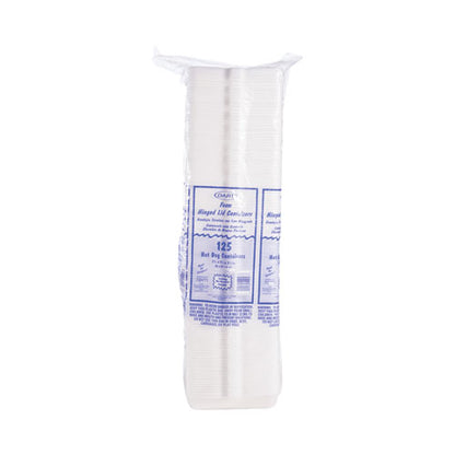 Foam Hinged Lid Container, Hot Dog Container, 3.8 X 7.1 X 2.3, White, 125/bag, 4 Bags/carton