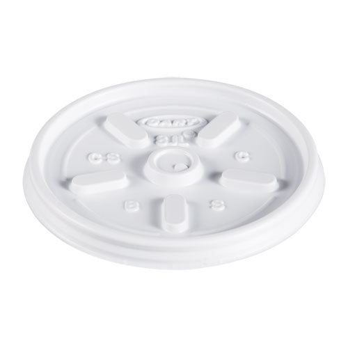 Plastic Lids, Vented, Fits 8 Oz To 10 Oz Hot/cold Foam Cups, White, 100/pack, 10 Packs/carton