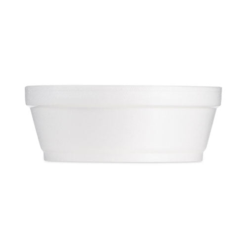 Foam Container, Squat, 8 Oz, 4.63" Diameter X 1.13" H, White, 500/carton