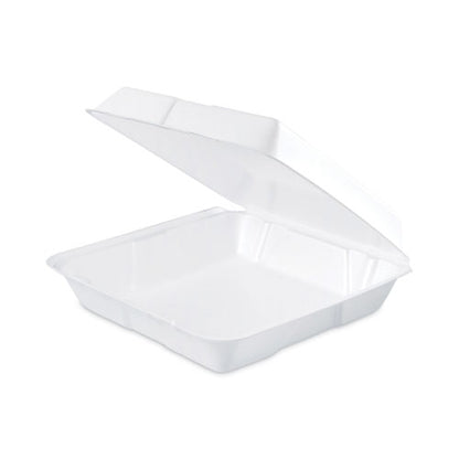 Insulated Foam Hinged Lid Containers, 9.3 X 9.5 X 3, White, 200/pack, 2 Packs/carton