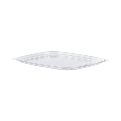 Clearpac Clear Container Lids, Flat, 6.5 X 7.5, Clear, Plastic, 63/pack, 8 Packs/carton
