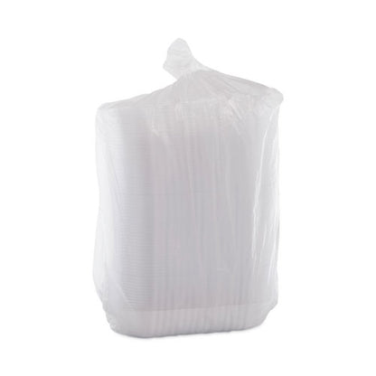 Clearpac Large Nacho Tray, 2 Compartments, 3.3 Oz, 6.2 X 6.2 X 1.6, Clear, Plastic, 500/carton