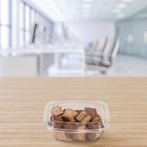 Clearpac Safeseal Tamper-resistant/evident Containers, Domed Lid, 8 Oz, Clear, Plastic, 100/bag, 2 Bags/carton