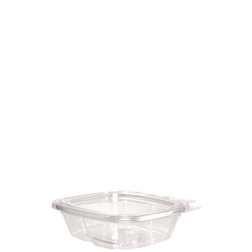 Clearpac Safeseal Tamper-resistant/evident Containers, Flat Lid, 8 Oz, Clear, Plastic, 100/bag, 2 Bags/carton
